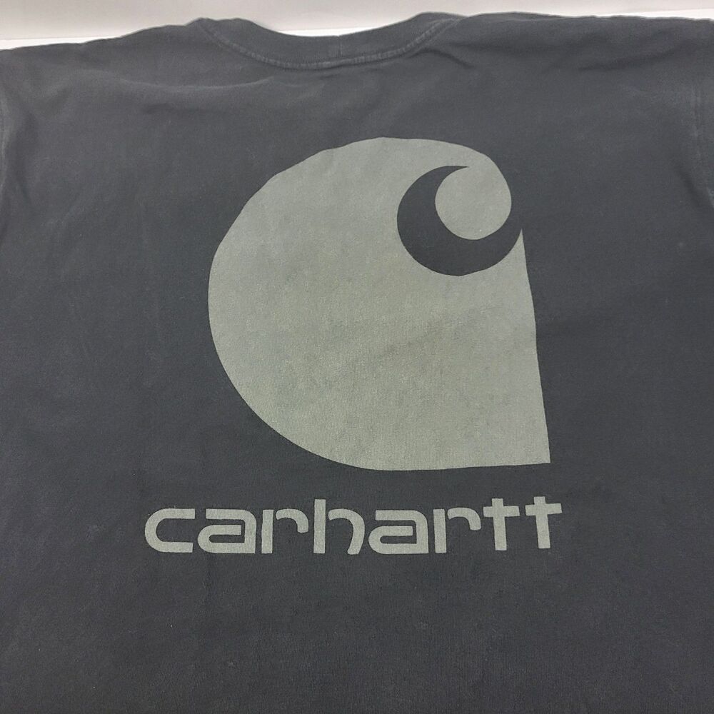 Carhartt Shirt men's 2XL Black Relaxed Fit Short Sleeve Logo Spell Out Workwear